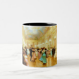 Elegant Evening (Dancing at the Palace Ball) Two-Tone Coffee Mug