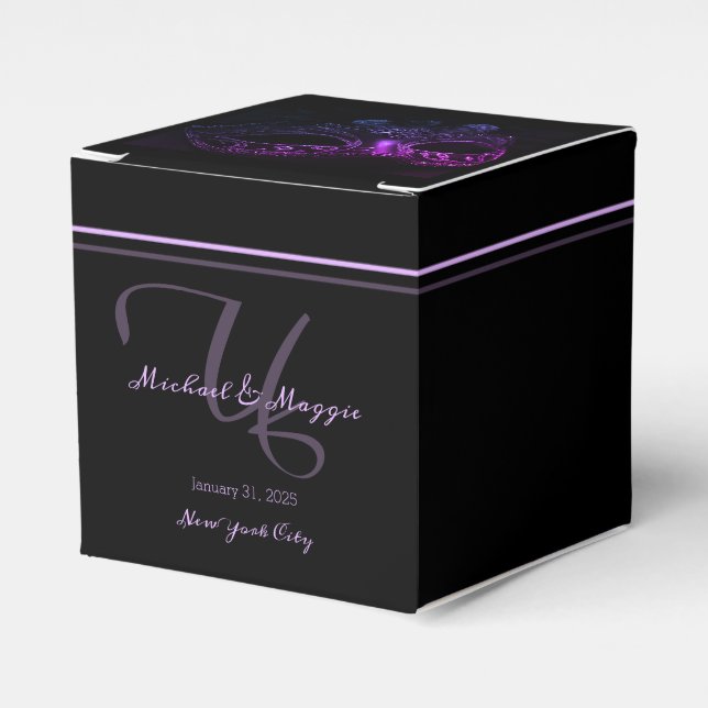 Elegant Evening Favor Boxes (Front Side)