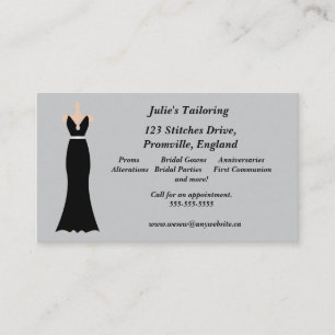 Elegant Evening Gown Business Card