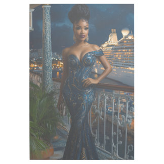 Elegant Evening on Deck Black Art