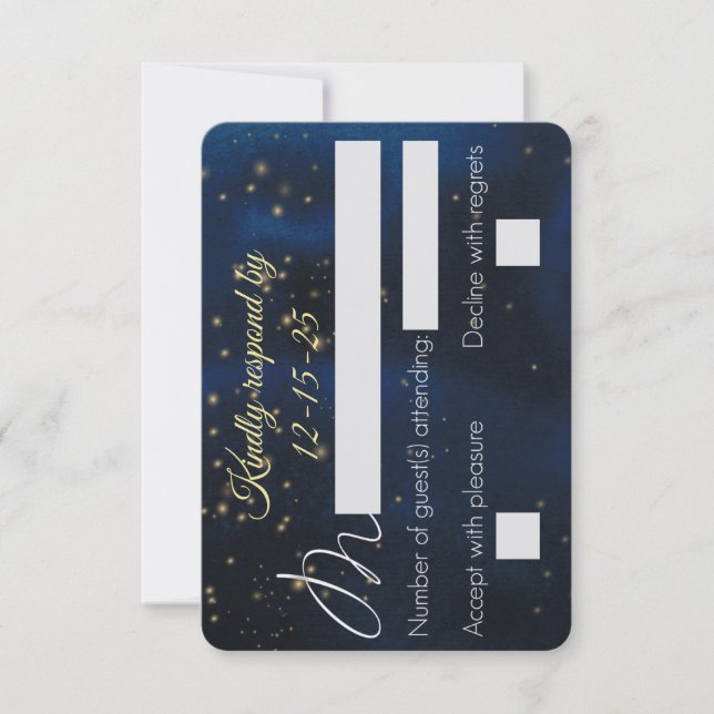 Elegant Evening RSVP Cards (Front)