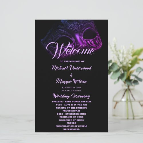 Elegant Evening Wedding Program