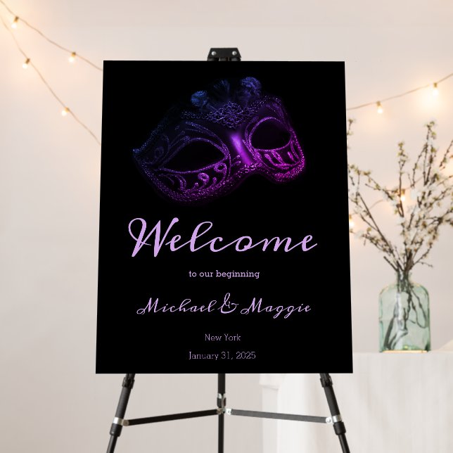 Elegant Evening Welcome Foam Boards (In Situ (Stand))
