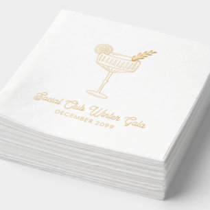 Elegant Event Gold Foil Cocktail Napkins