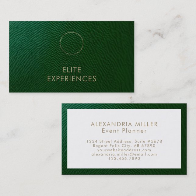 Elegant Event Planner Business Card (Front/Back)