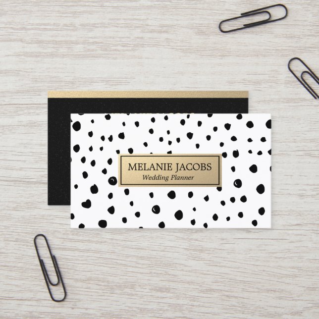 elegant event planner business card (Front/Back In Situ)