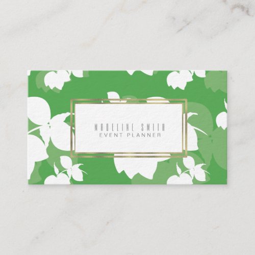 Elegant Event Planner Floral Florist Lemon Silo Business Card