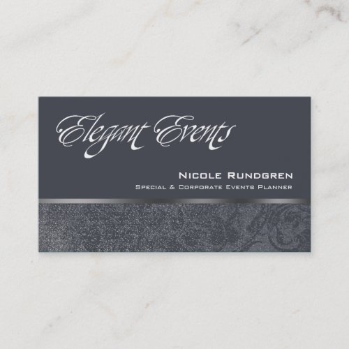 "Elegant Events" - Distinctive, Classy, Chic, Glam Business Cards