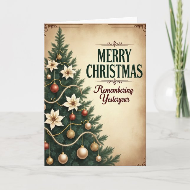 Elegant Evergreen Card (Front)
