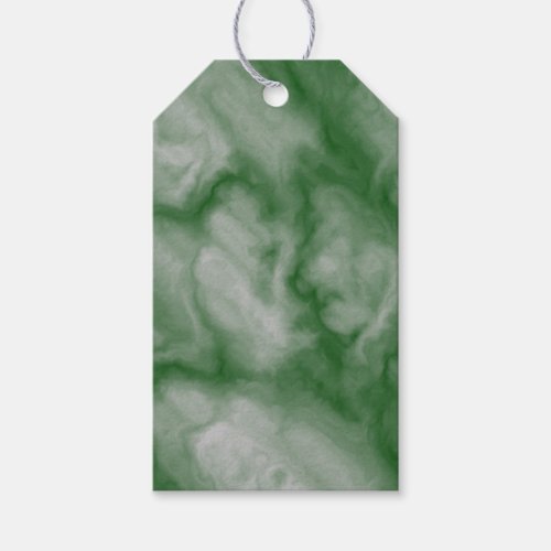 Elegant Evergreen Marble Pattern Christmas Gift Tags