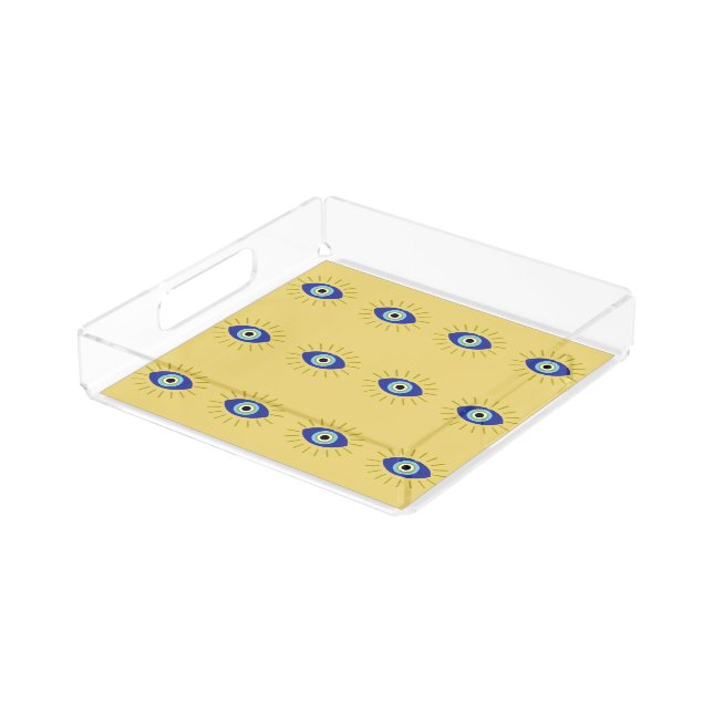 Elegant Evil Eye  Acrylic Tray (Angled)