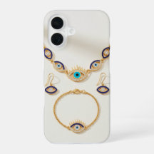 Elegant Evil Eye Jewelry Set Display
