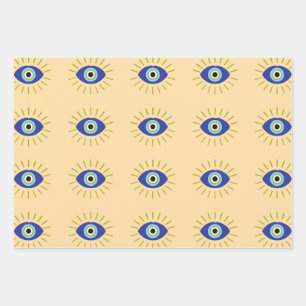 Elegant Evil Eye Wrapping Paper Sheets
