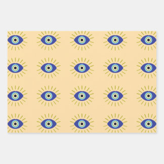 Elegant Evil Eye Wrapping Paper Sheets