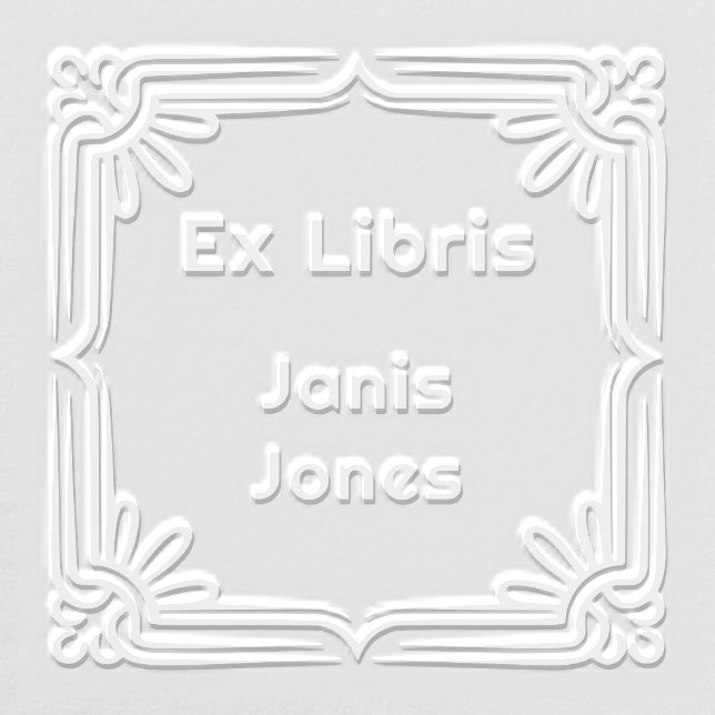 Elegant Ex Libris Custom Book Embosser Gift (Design)
