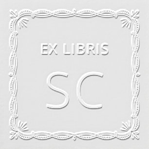 Elegant Ex Libris Custom Initial Embosser