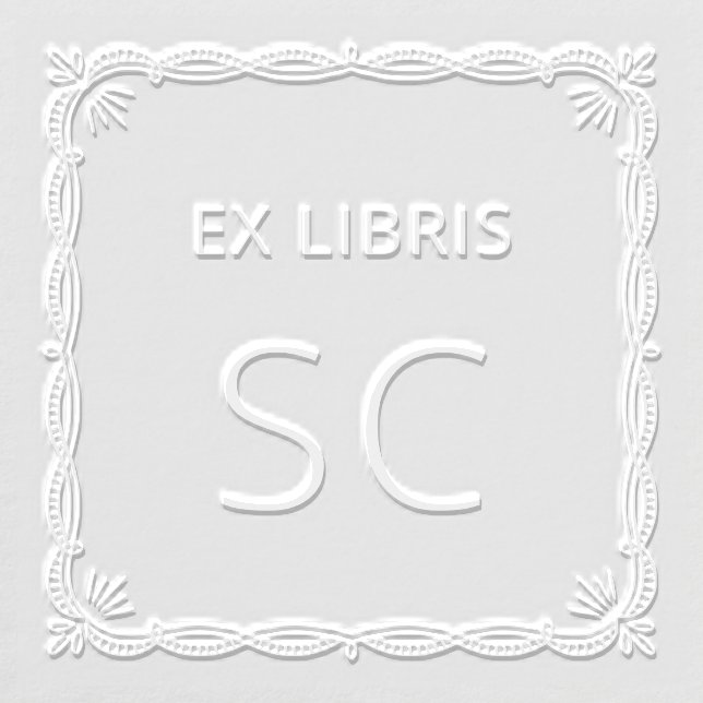 Elegant Ex Libris Custom Initial Embosser (Design)