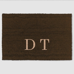 Elegant Executive DT Monogram Gold Presidential Fiber Doormat