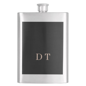 Elegant Executive DT Monogram Gold Presidential Flask