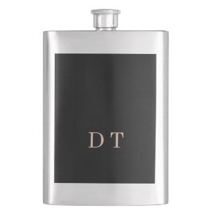 Elegant Executive DT Monogram Gold Presidential Flask