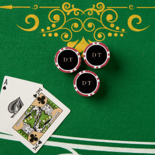 Elegant Executive DT Monogram Gold Presidential Poker Chips