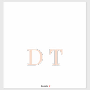Elegant Executive DT Monogram Gold Presidential Sticker