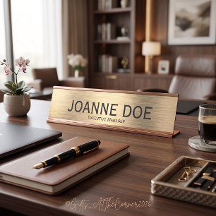 Elegant Executive Manager Desk Name Plate