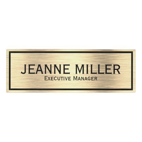 Elegant Executive Manager Name Tag