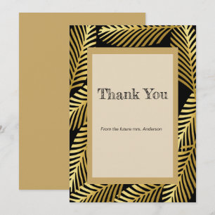 Elegant Exotic Golden Palm Leaves