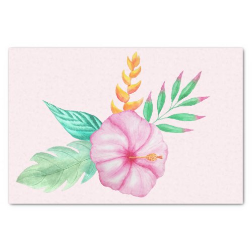 Elegant Exotic Hawaiian Tropical Bouquet Tissue Paper