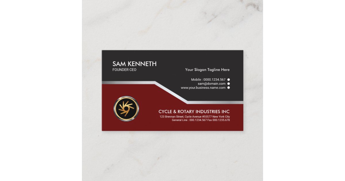 Elegant Exquisite Stunning Silver Line Founder CEO Business Card | Zazzle