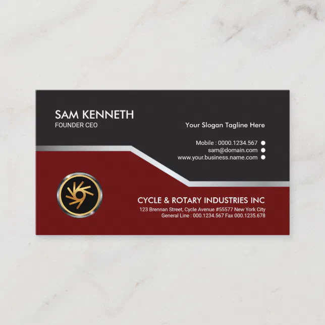 Presentation Card.。.:⋈*【 L 】 Elegant Exquisite Stunning Silver Line Founder CEO Business