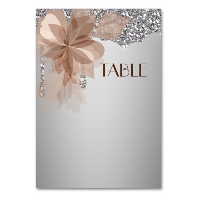 Elegant Extravaganza Table Wedding Card (Front)