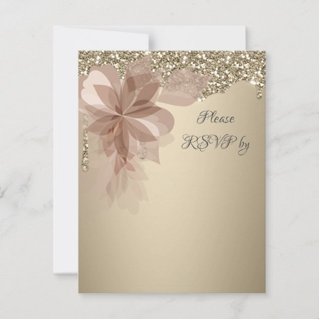 Elegant Extravaganza Wedding RSVP Response Card (Front)