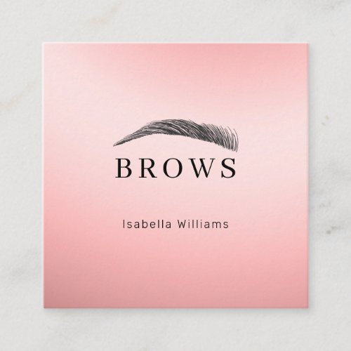 Elegant eyebrows    square business card