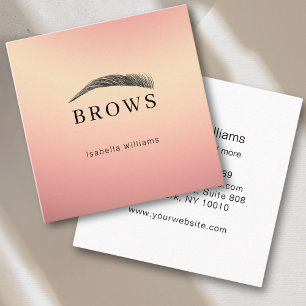 Elegant eyebrows     square business card