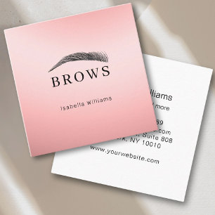 Elegant eyebrows    square business card