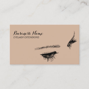 Elegant Eyelash Extensions Business Cards