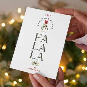 Elegant Fa La La Christmas Photo Personalized