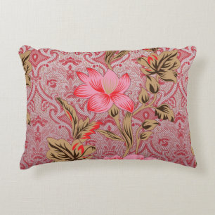 Elegant fabric design featuring intricate floral p accent pillow