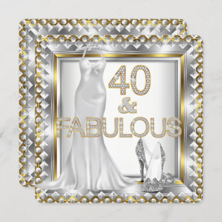 Elegant Fabulous 40 Deco Dress High Heels Invitation