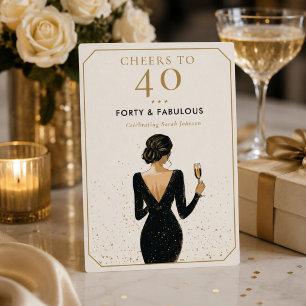 Elegant Fabulous Birthday Celebration Invitation