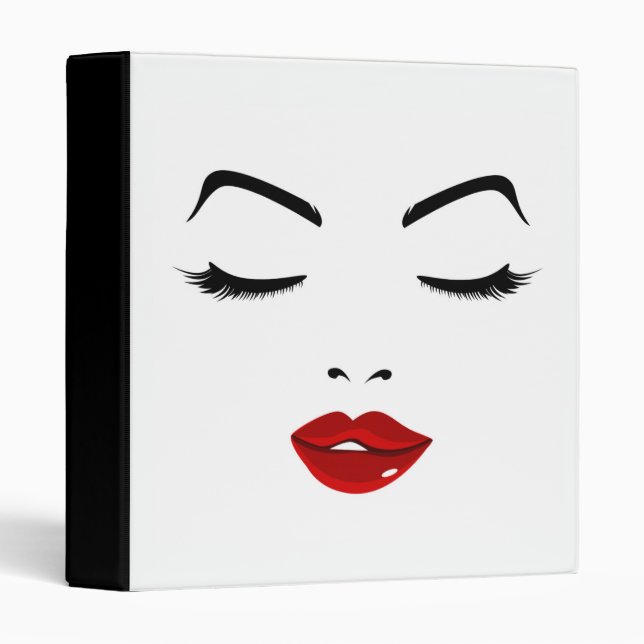 Elegant Face 3 Ring Binder (Front/Spine)
