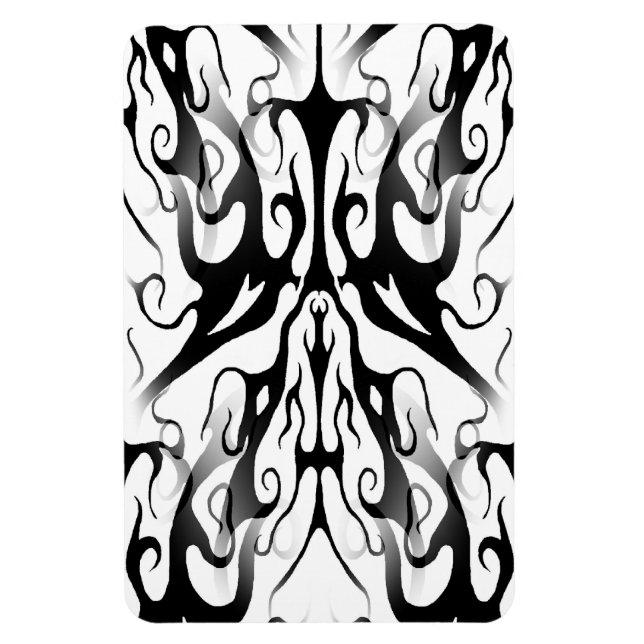 Elegant Face in Fire and Flames Tribal Design  Magnet (Vertical)