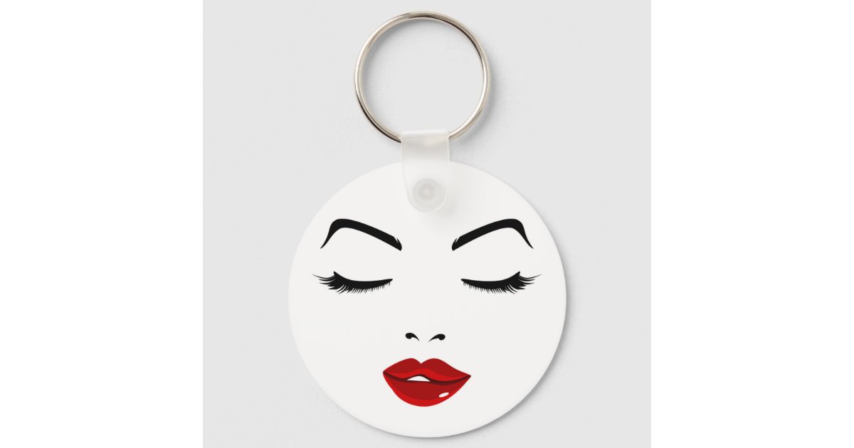 Elegant Face Keychain | Zazzle