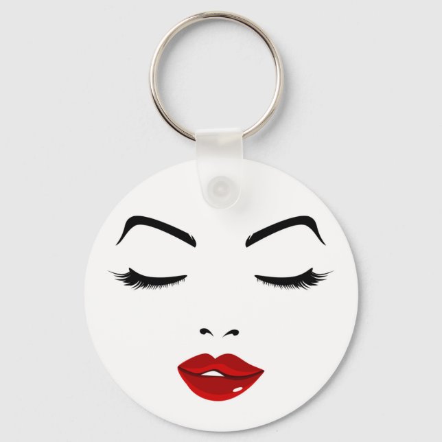 Elegant Face Keychain (Front)