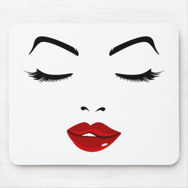 Elegant Face Mouse Pad (Front)