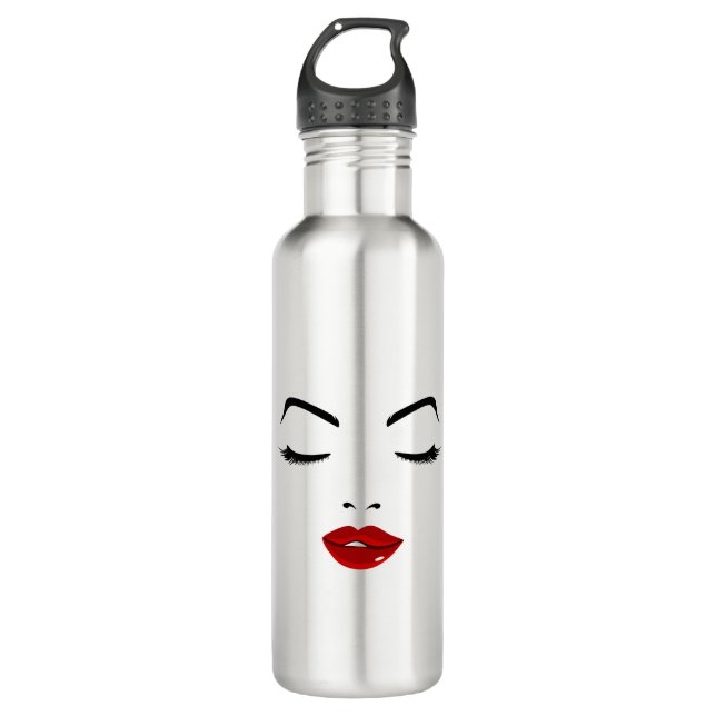 Elegant Face Stainless Steel Water Bottle (Front)