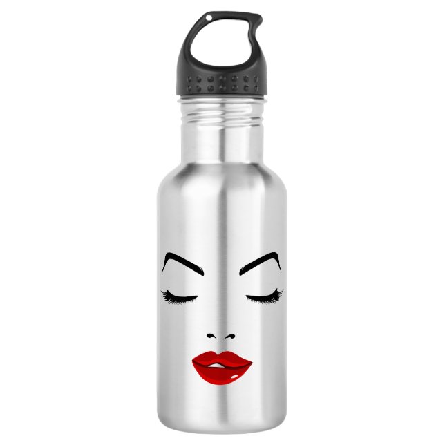 Elegant Face Stainless Steel Water Bottle (Front)