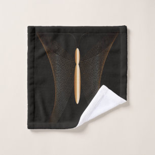Elegant face towel with golden butterfly